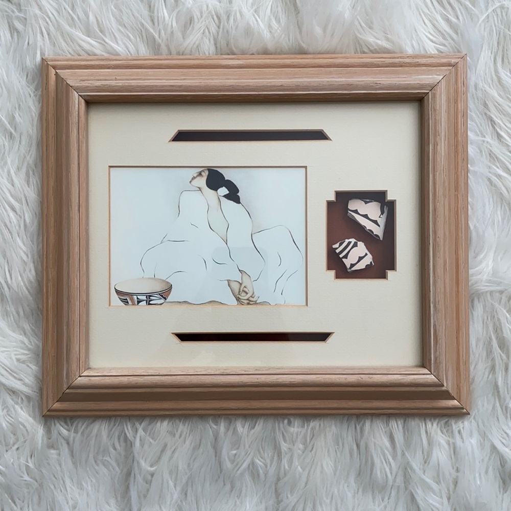 R.C. Gorman | Sandstone Creations | Framed “Zia Bowl”
